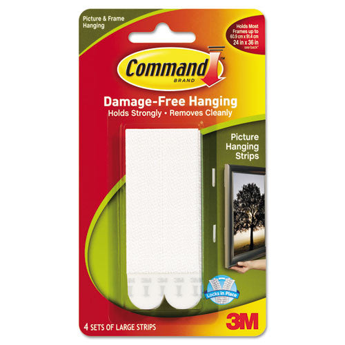 3M Command Stay Large Picture Hanging Strips - 6 Ea / 4 Pack